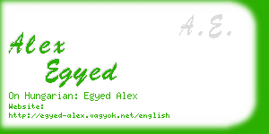 alex egyed business card